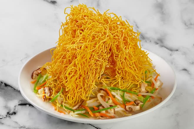 Upside Down Crispy Noodles