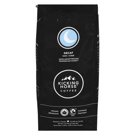 Kicking horse coffee café en grains decaf biologique (454 g) - decaf organic dark roast coffee (454 g)