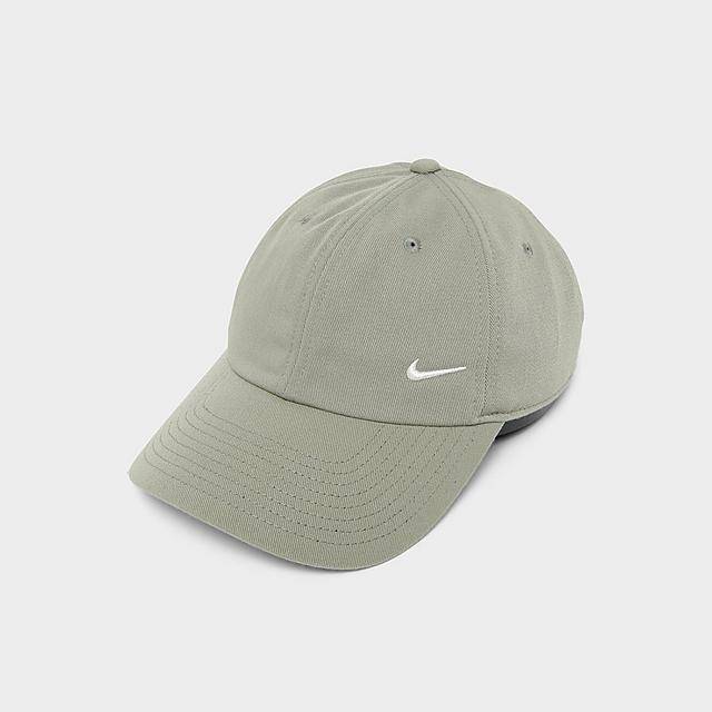 Nike Club Swoosh Unstructured Strapback Hat, M/L, Light Army/Sail