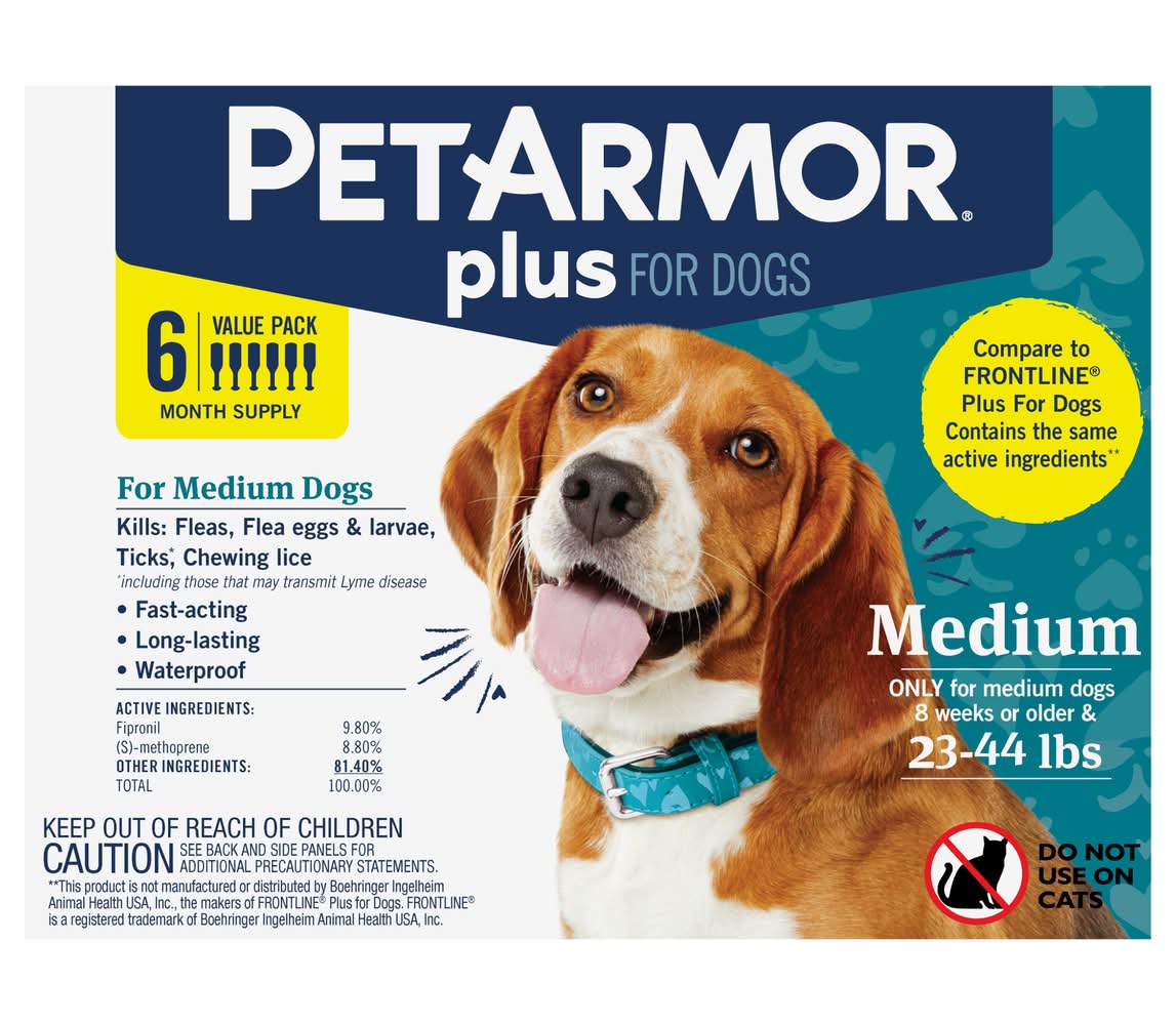 PetArmor Plus Flea and Tick For Dogs (6 ct)