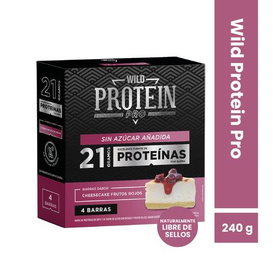 Wild protein barras de proteína cheesecake (caja 4 u)
