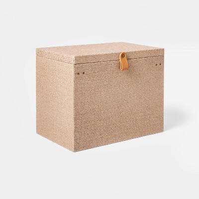 Threshold Woven File Box Office Desk Organizer, Taupe