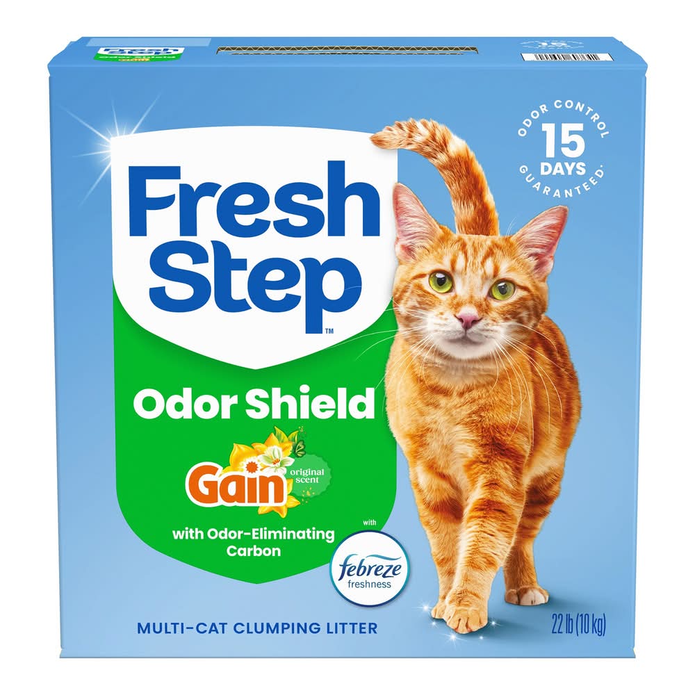 Fresh Step Clumping Litter With Febreze Gain Freshness, Box (Size: 22 Lb)