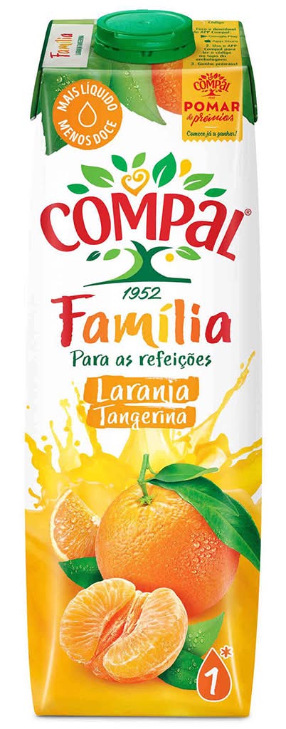 Compal - Nectar FamÃlia Laranja e Tangerina, 1 litro