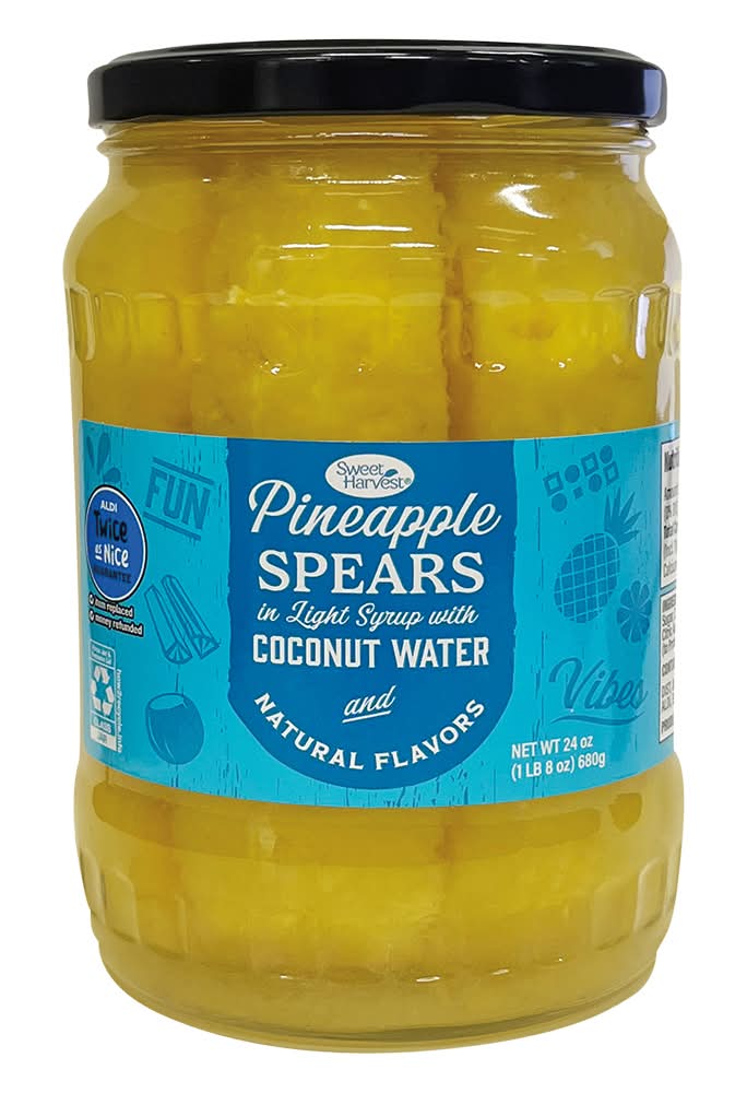 Sweet Harvest Pineapple Spears in Light Syrup With Coconut Water (24 oz)