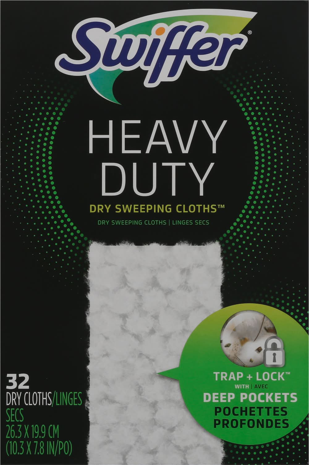 Swiffer Heavy Duty Dry Sweeping Cloths, 10.3x7.8 in (32 ct)