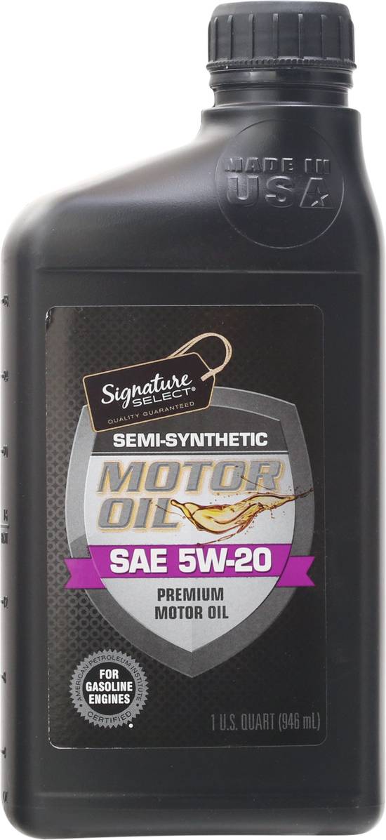 Signature Select Sae 5W-20 Semi Synthetic Motor Oil (1 quart)