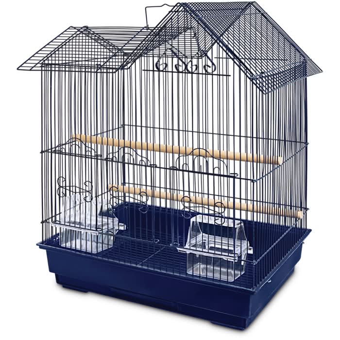 You & Me Parakeet Ranch House Cage, Navy