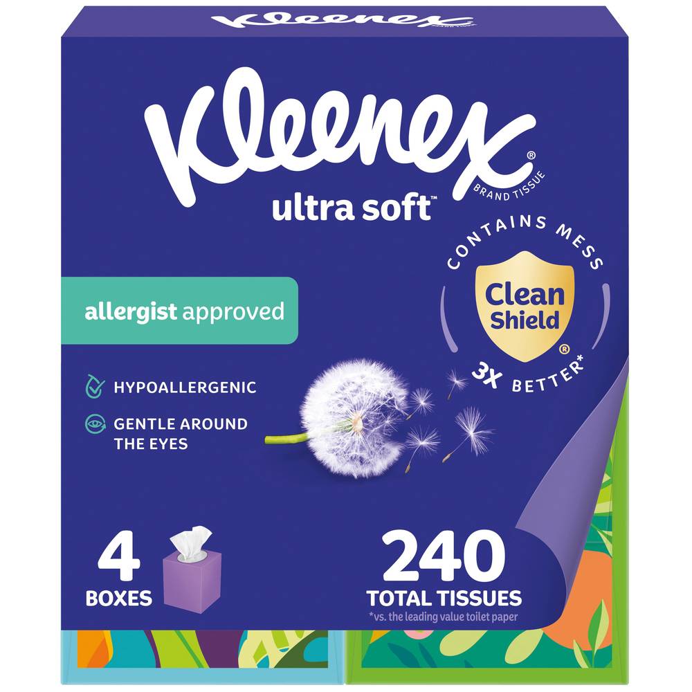 Kleenex Ultra Soft 3-ply Tissues (240 ct)