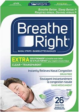 Breathe Right Nasal Strips Clear Extra Strong (26 ct)