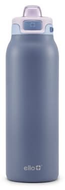 Ello Pop & Fill Stainless Steel Water Bottle 32 oz, Dark Blue