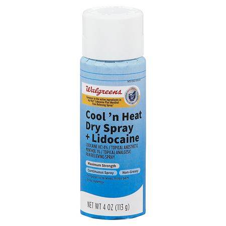 Walgreens Maximum Strength Cool 'N Heat Dry Spray + Lidocaine