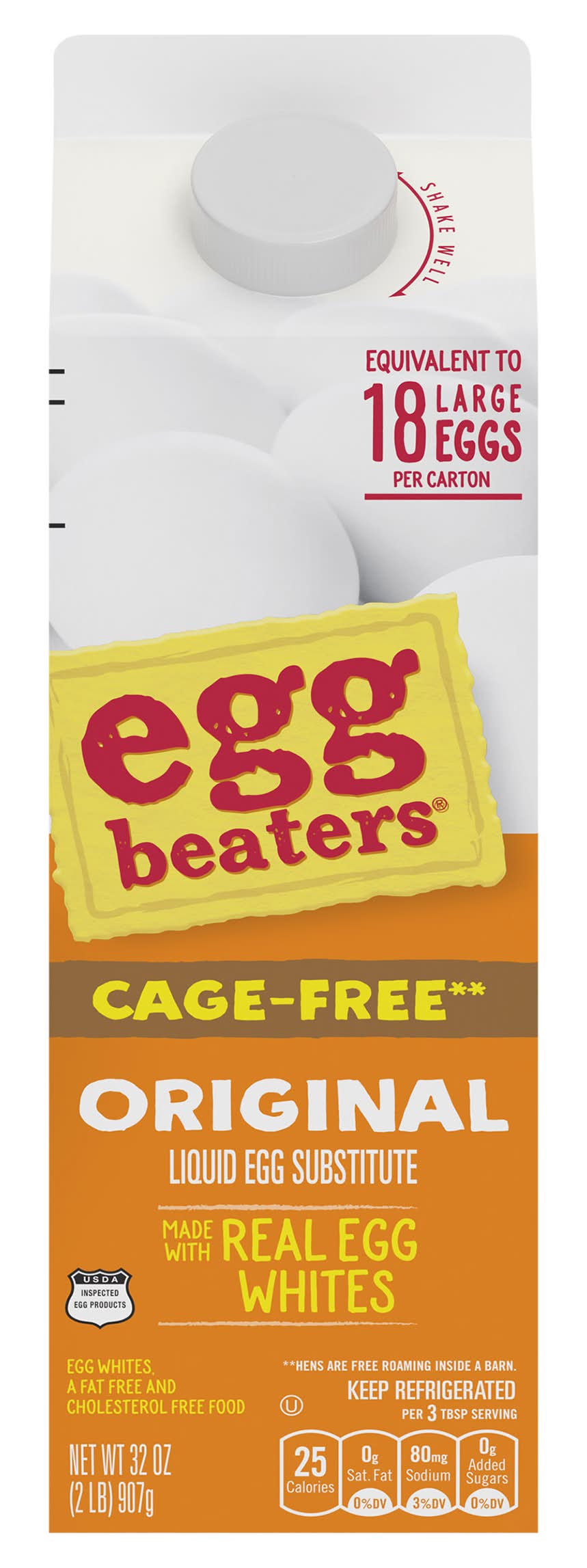 Egg Beaters Original Liquid Real White Eggs (32 lbs, 18 ct)