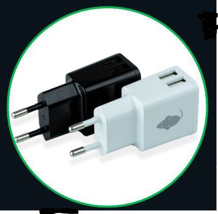 Dual USB Charger 2,4A Black