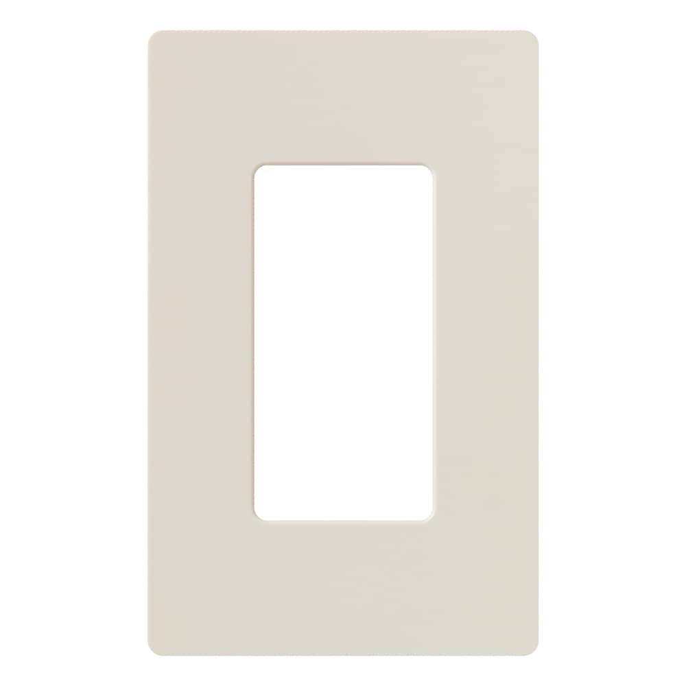 Lutron Claro 1-Gang Standard Size Light Almond Plastic Indoor Screwless Decorator Wall Plate | CW-1B-LA