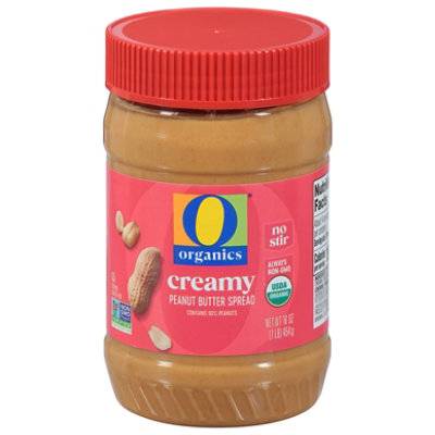 O Organics Creamy No Stir Peanut Butter Spread 16 Oz