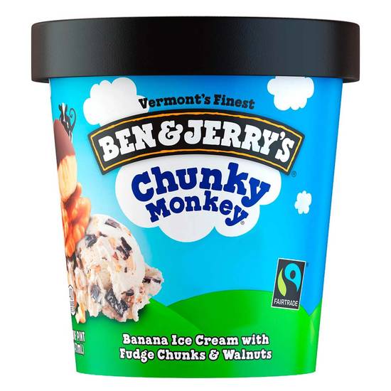Ben & jerry's chunky monkey ice cream (banana-fudge chunks-walnuts)