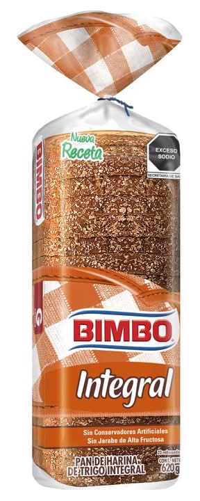 Bimbo · Pan integral sin jarabe de alta fructosa (680 g)