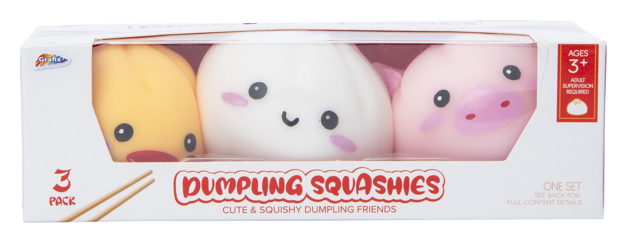 Dumpling Squashies 3-Count Pig