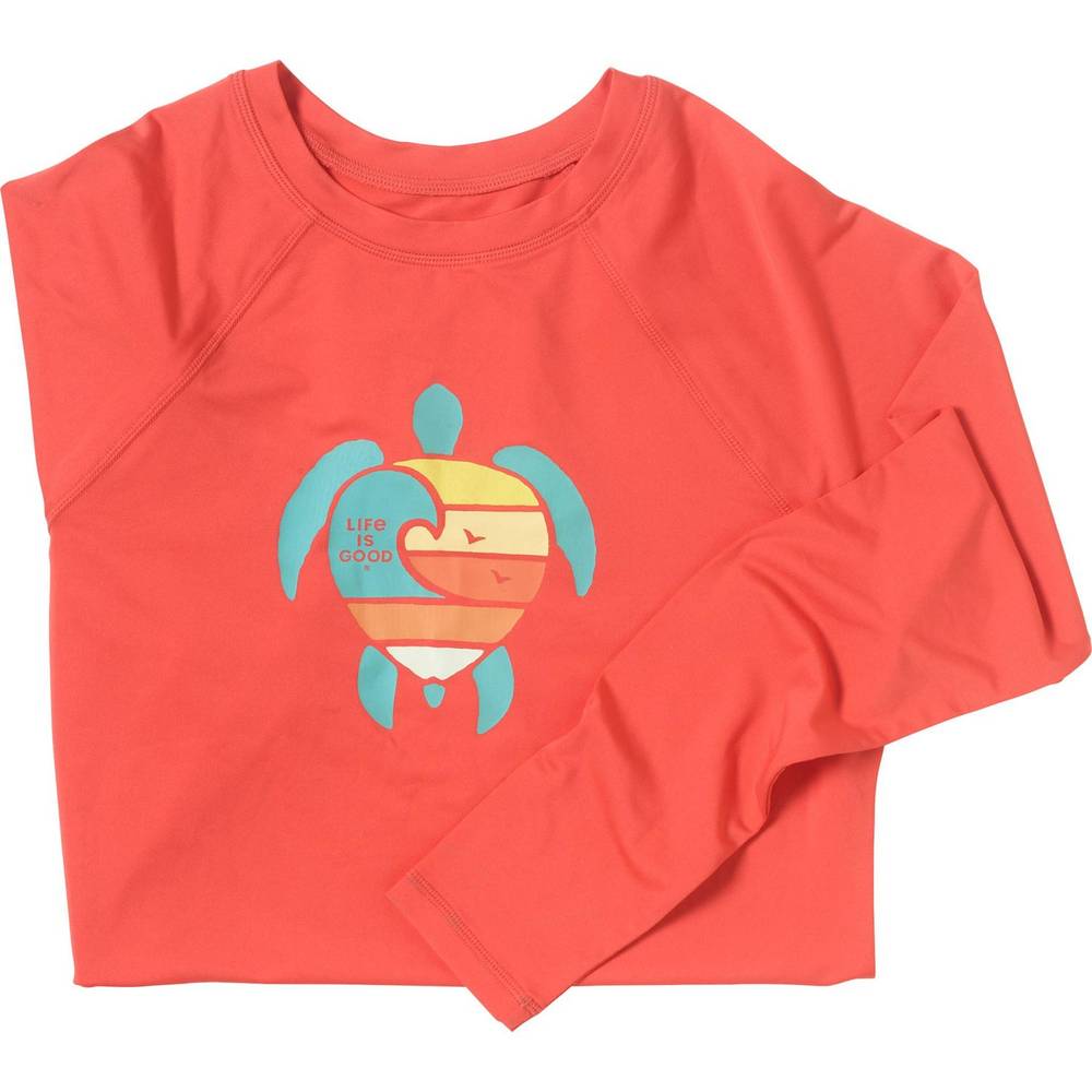 Life Is Good Women'S Long Sleeve Upf 50+ Sun Shirt, Assorted Sizes, Coral