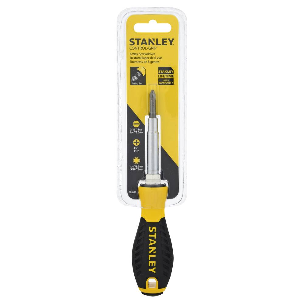 Stanley Control Grip 6-way Screwdriver