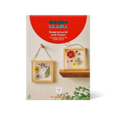 Floral Press with Frame Wood Craft Kit - Mondo Llama™: Flower Drying & Pressing Kit, Nature Art, Non-Toxic, Adult Craft