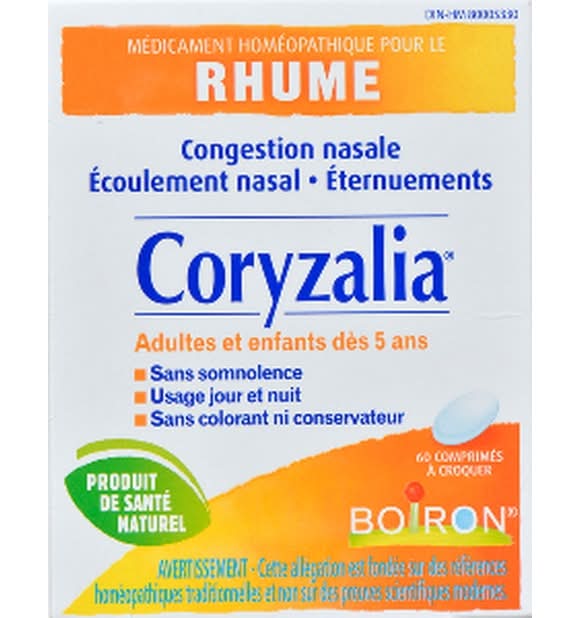 Boiron Coryzalia Cold Relief Chewable Tablets (60 g)