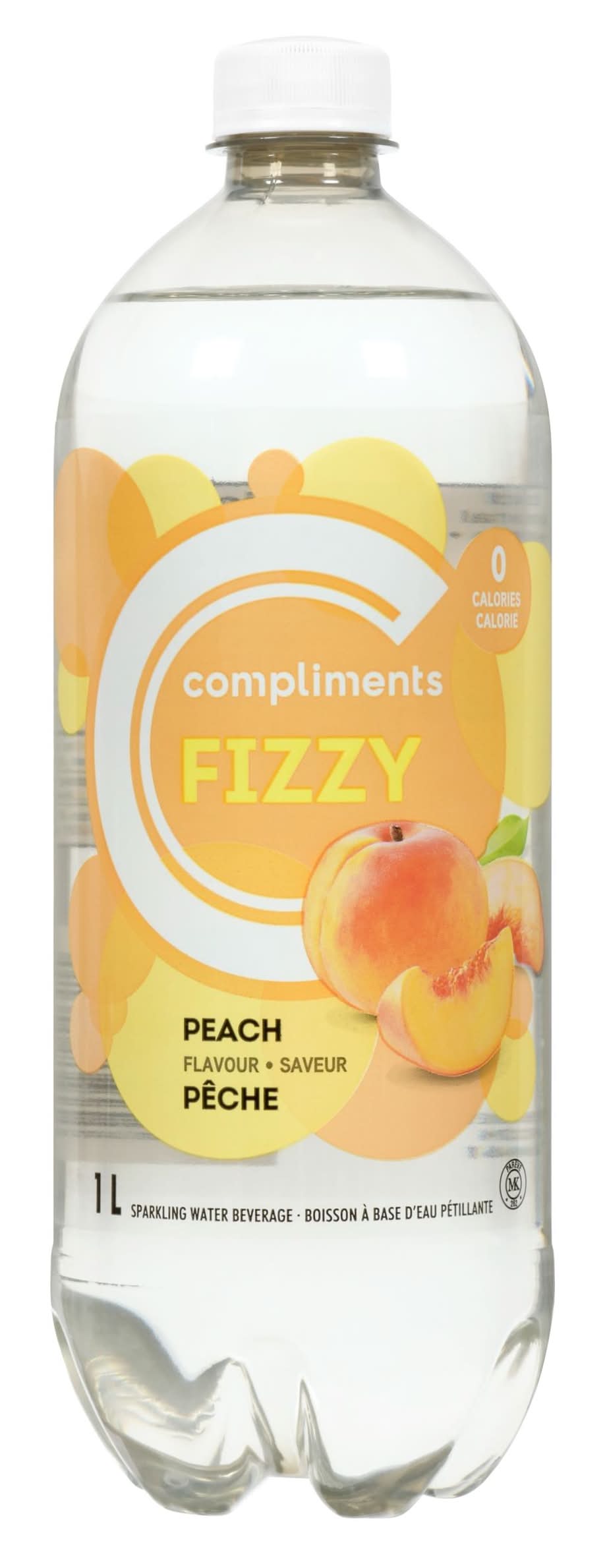 Compliments Fizzy Peach Sparkling Water (1 L)