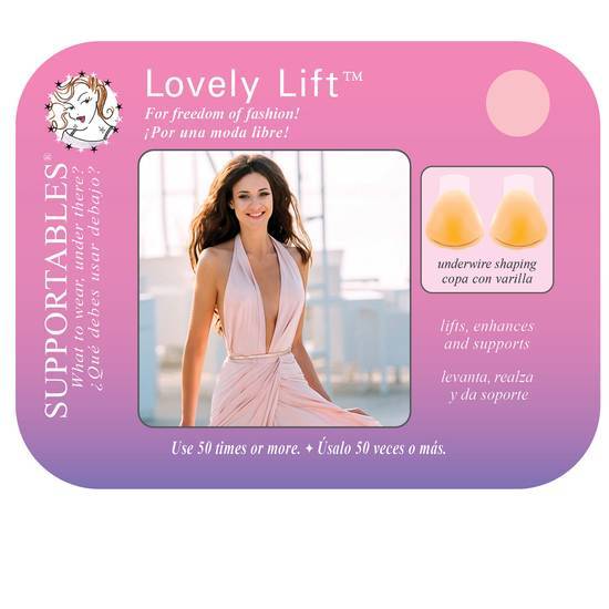 Supportables Lovely Lift Backless Strapless Silicone Adhesive Bra (beige)