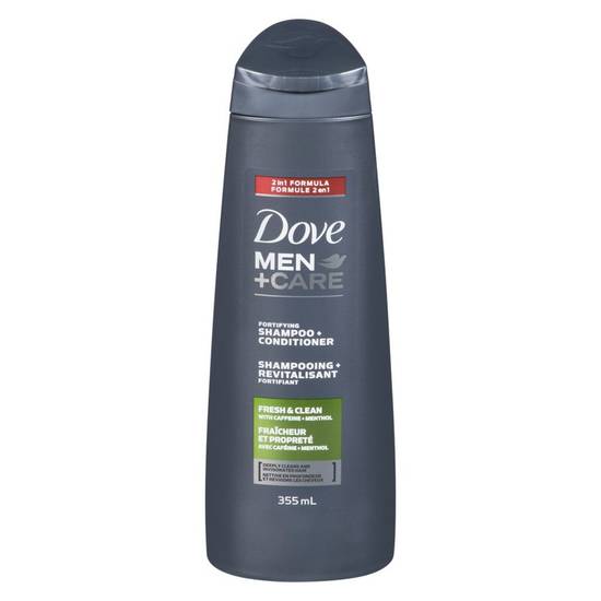 Dove men shampoing et revitalisant 2 en 1 fraîcheur et propreté (355 ml) - men+care 2 in 1 shampoo and conditioner, fresh clean (355 ml)