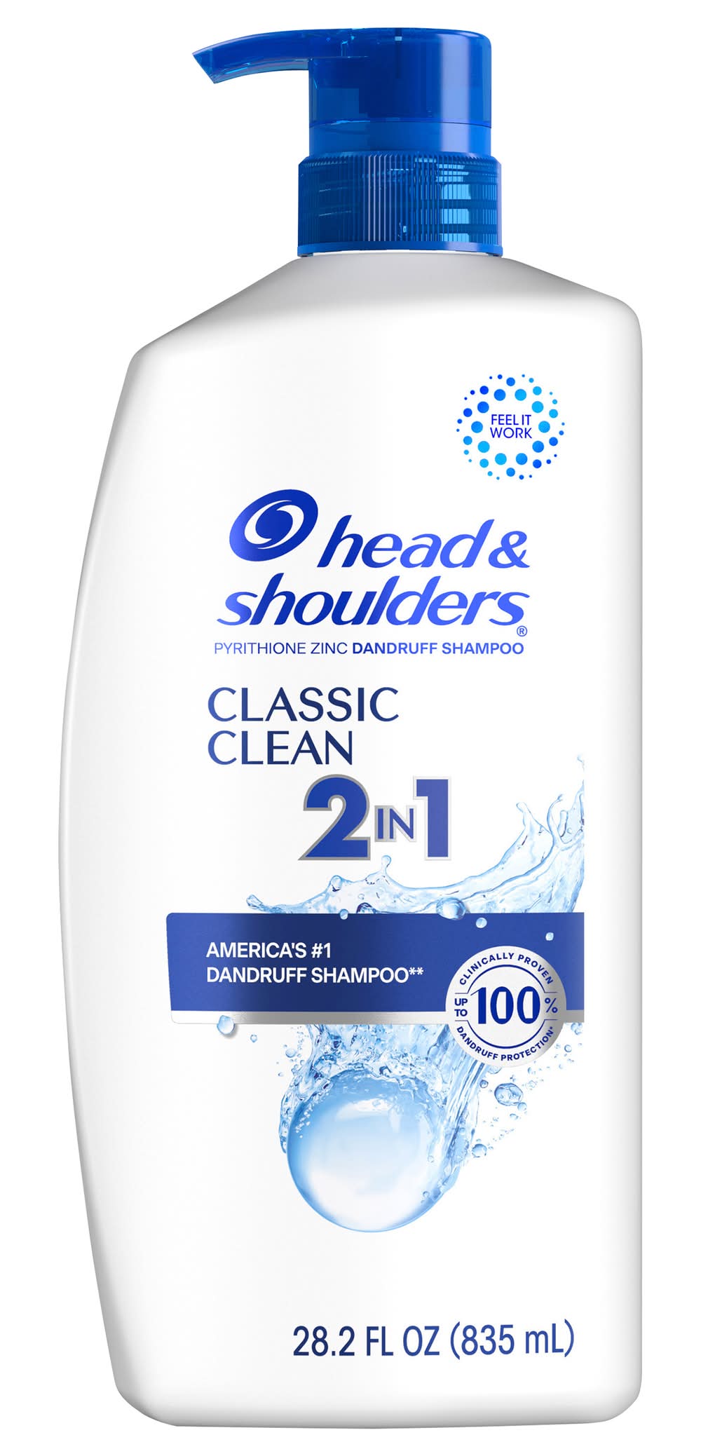 Head & Shoulders 2 In 1 Anti-Dandruff Shampoo + Conditioner, Classic Clean (28.2 fl oz)