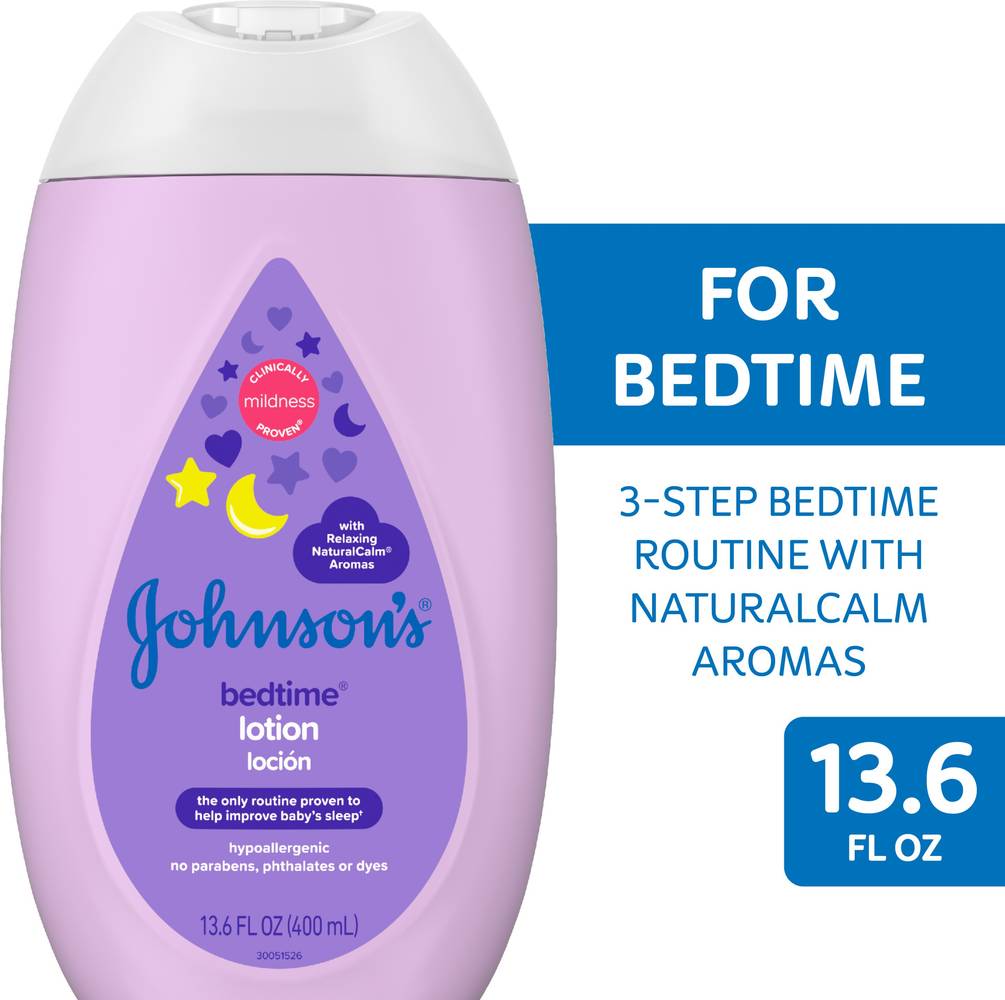 Johnson'S Moisturizing Bedtime Baby Lotion, Paraben-Free, 13.6 Fl. Oz