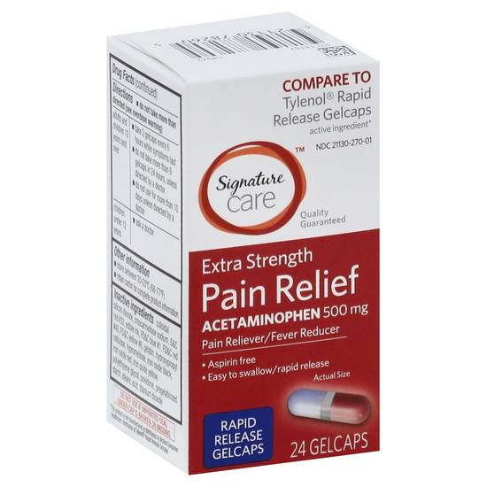 Signature Care Extra Strength Pain Relief, Acetaminophen 500 mg (24 ct)