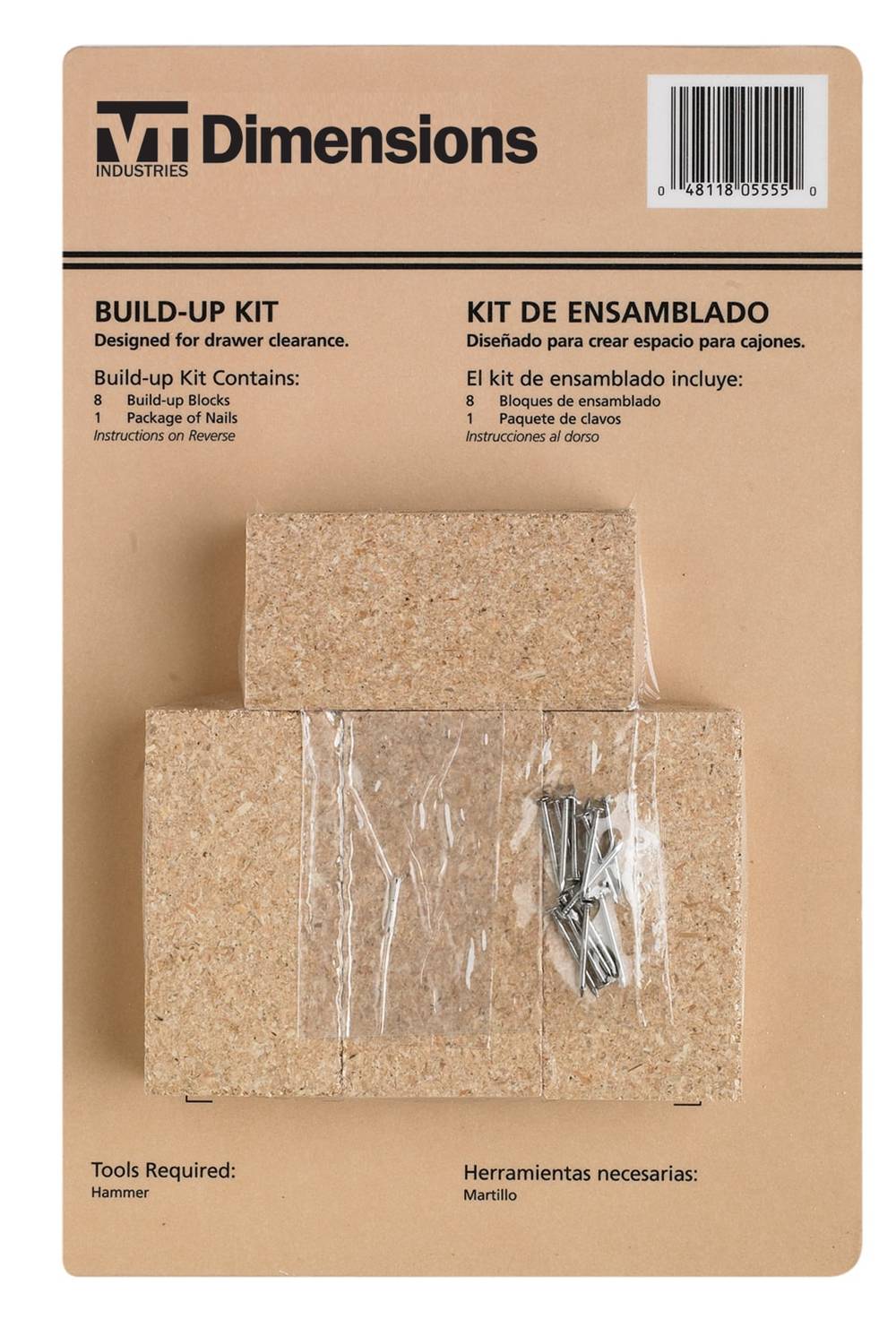 VT Dimensions Brown Laminate Countertop Build-up Kit | BUK