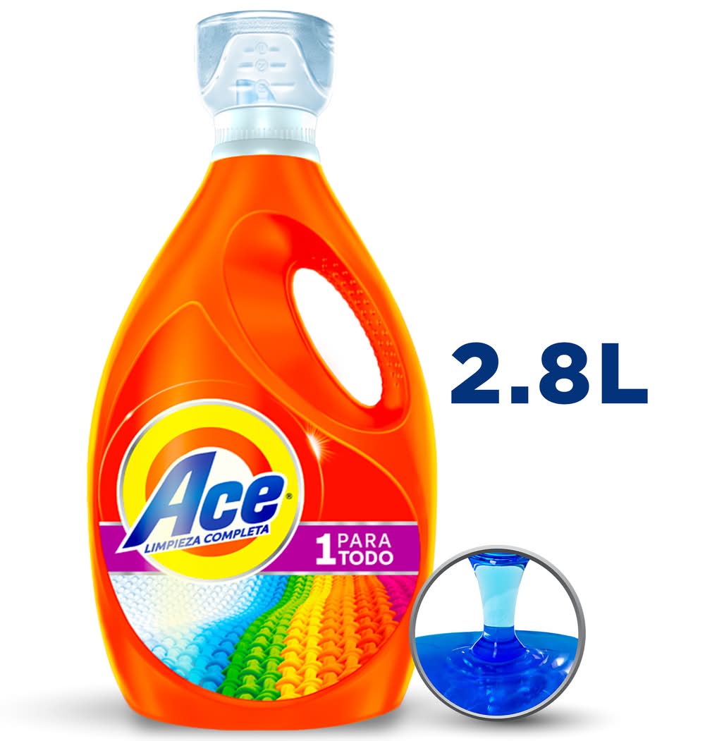 ACE · Detergente líquido para ropa 1 para todo (2,8 L)