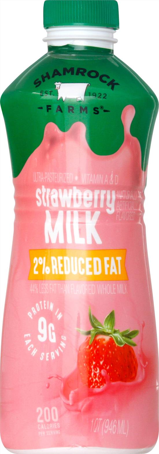 Shamrock Farms 2% Reduced Fat Milk (1 qt)(strawberry)