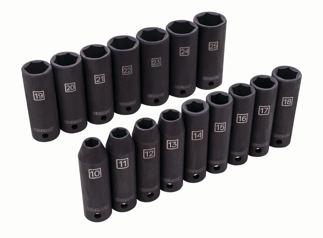 Kobalt 16 -Piece Metric 1/2-in Drive Set 6-point Impact Socket Set