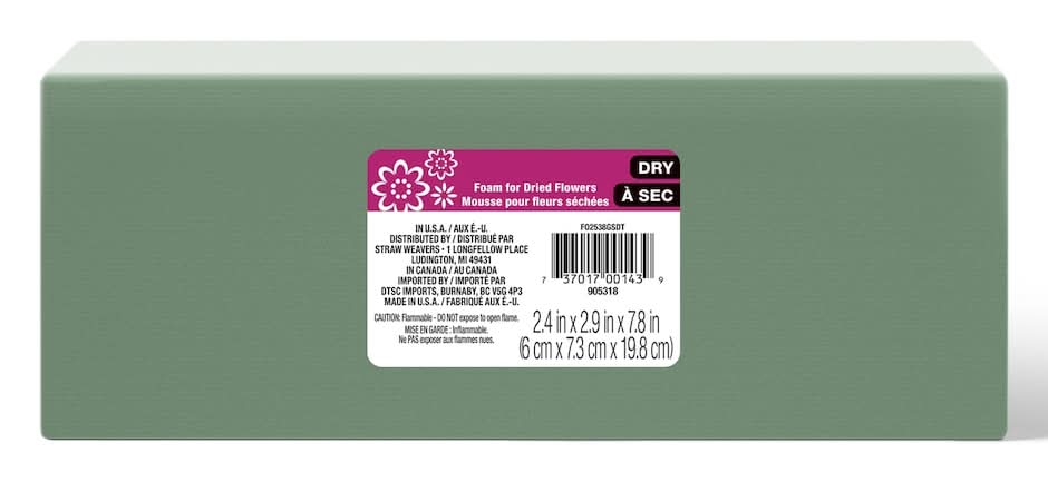 Gentle Grip Foam Blocks, 2.4x2.9x7.8 in , Green