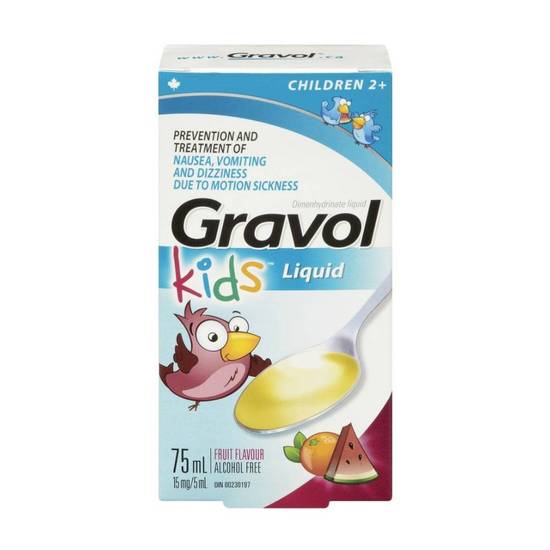 Gravol Kids Dimenhydrinate Liquid (75 ml)