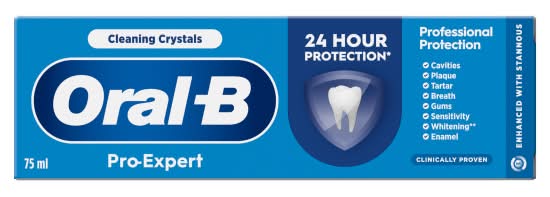 Oral-B Wintergreen, Pro Expert Cleaning Crystals Professional Protection Toothpaste (75ml)