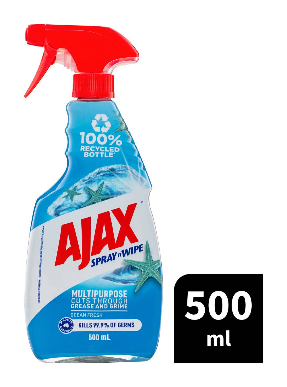 Ajax Spray N' Wipe Multipurpose Antibacterial Disinfectant Cleaner Trigger Spray (500mL)