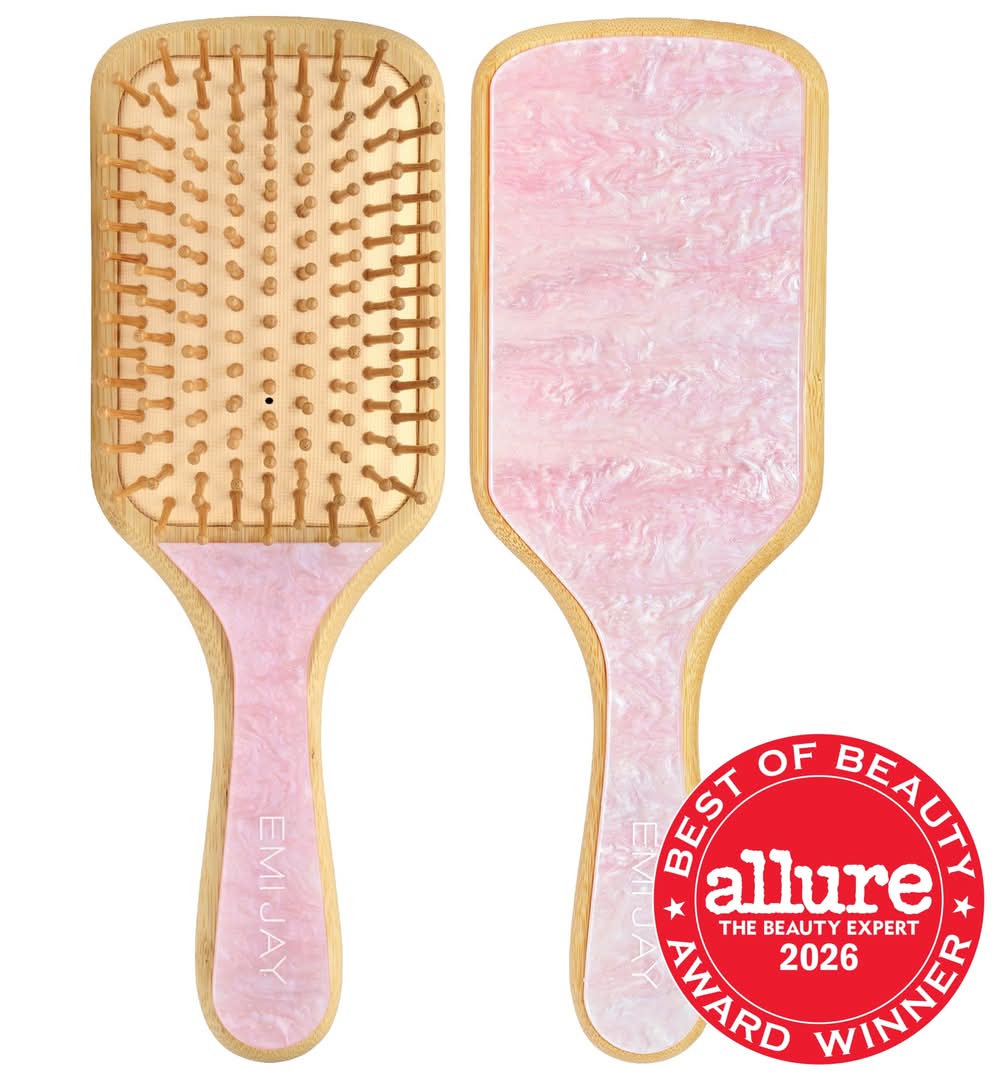 Emi Jay Bamboo Paddle Hair Brush in Pink Sugar