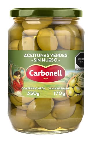 Carbonell · Aceitunas verdes sin hueso (350 g)