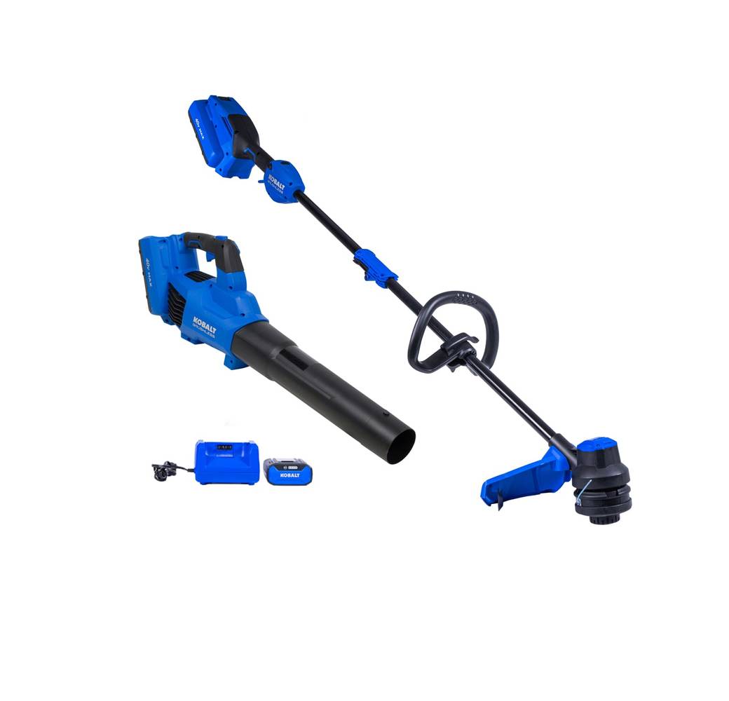 Kobalt Gen4 40-volt Cordless Battery String Trimmer and Leaf Blower Combo Kit 4 Ah (Battery & Charger Included) | KLC 2040A-03