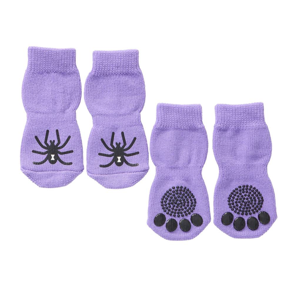 Thrills & Chills Dog Spider Socks (Color: Purple, Size: Small/Medium)