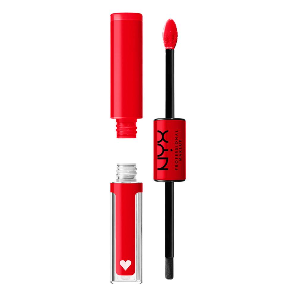 NYX Professional Makeup Professional Makeup Shine Loud Vegan High Shine Long-Lasting Liquid Lipstick, Rebel In Red (0.72 oz)