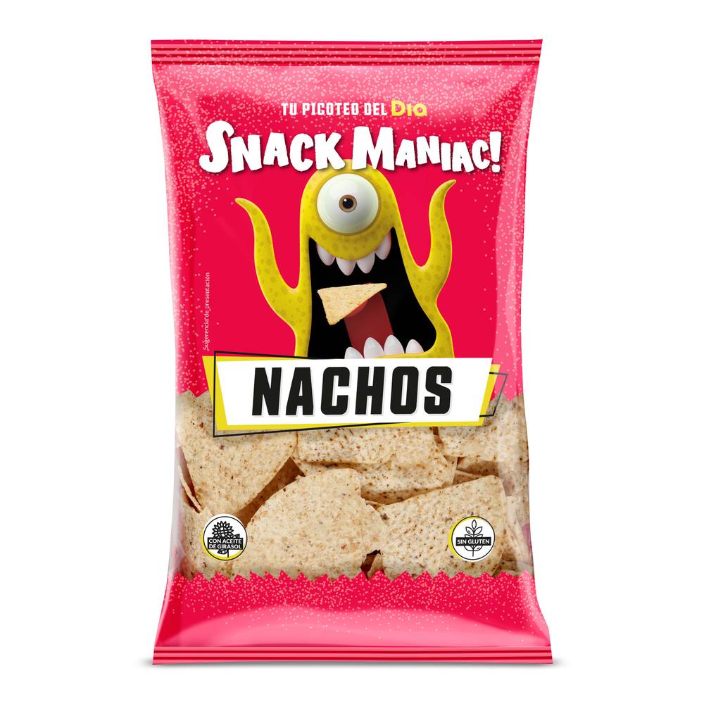 Nachos Naturales Snack Maniac De Dia Bolsa 150 G