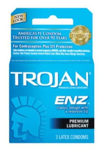 Trojan Enz Lube Condom 3 Pack
