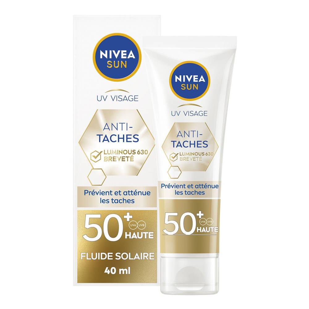 Nivea - Crème visage solaire anti tâches fluide fps 50+
