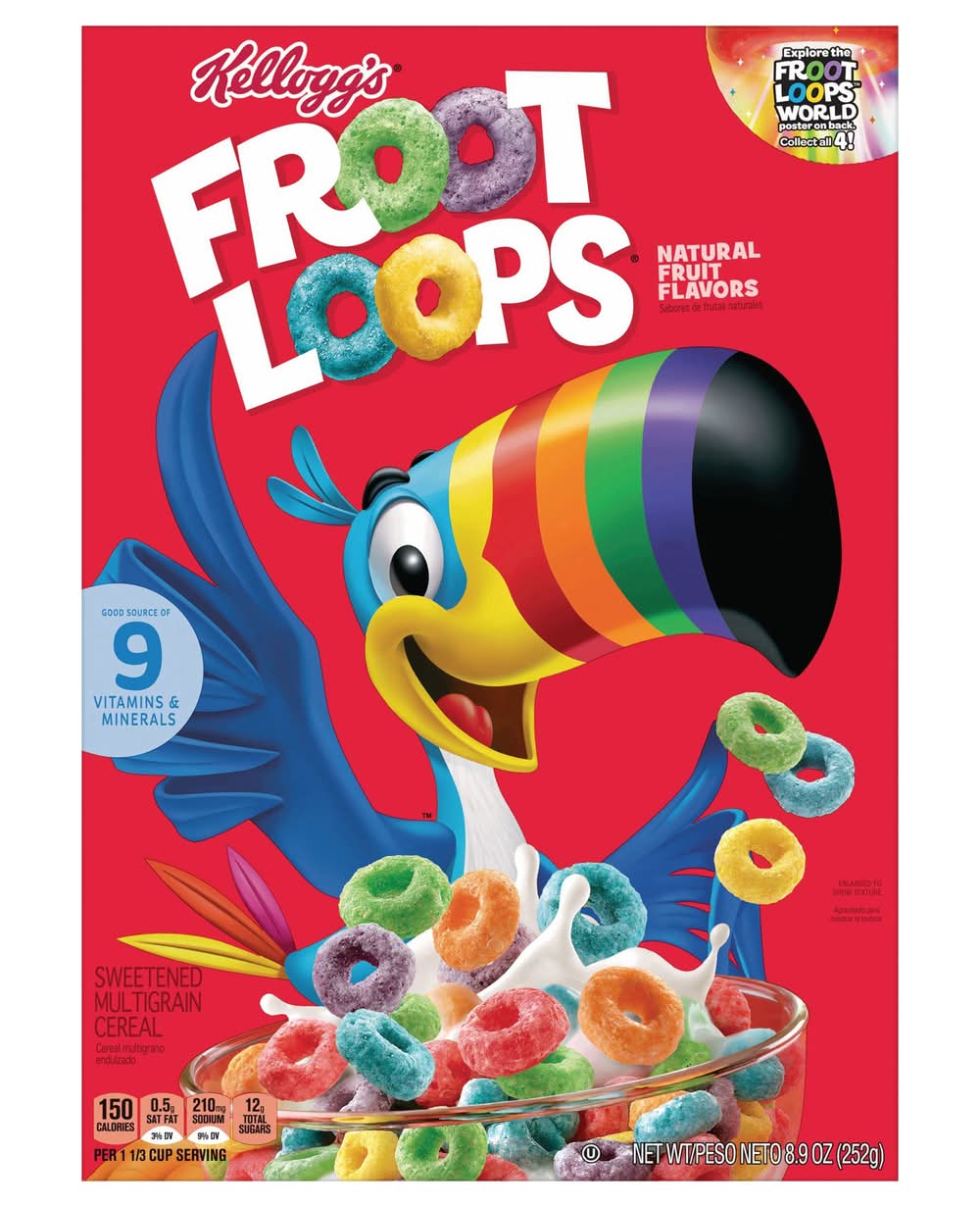 Froot Loops Multigrain Cereal, Assorted (8.9 oz)